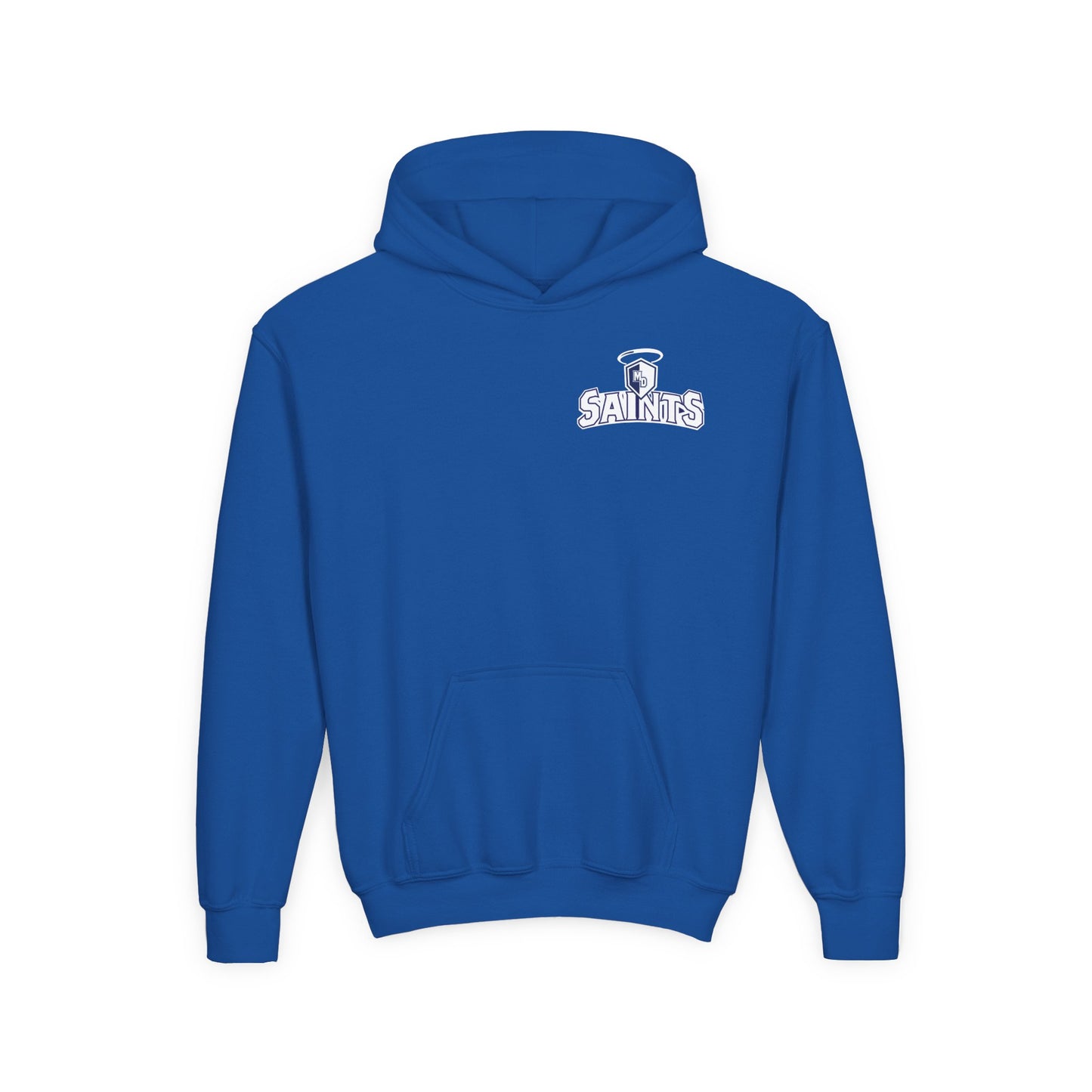 Youth Saints Hoodie — Small Left Chest Logo Pullover for Kids