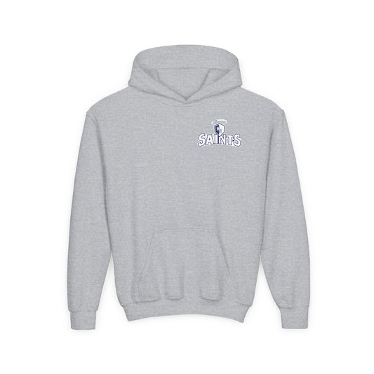 Youth Saints Hoodie — Small Left Chest Logo Pullover for Kids