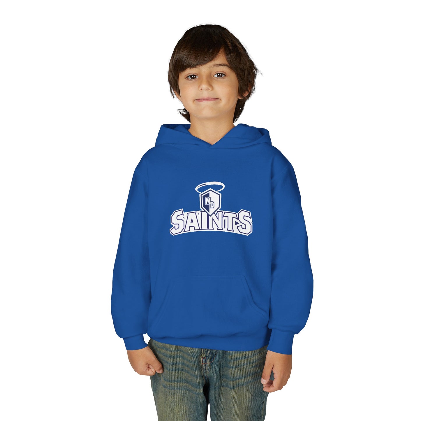 Youth Saints Hoodie — Grey Kids School Team Pullover